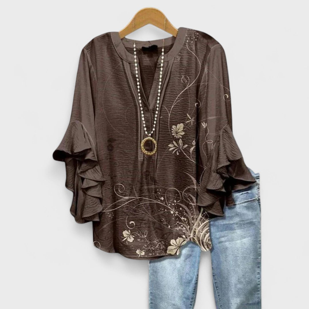 Solveig | Blus Dam Lätt Elegant