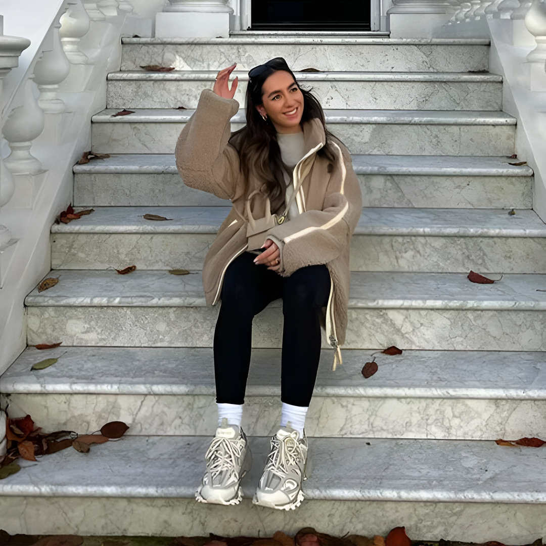 Karen | Teddyjacka Dam Fleece Oversized Ståkrage