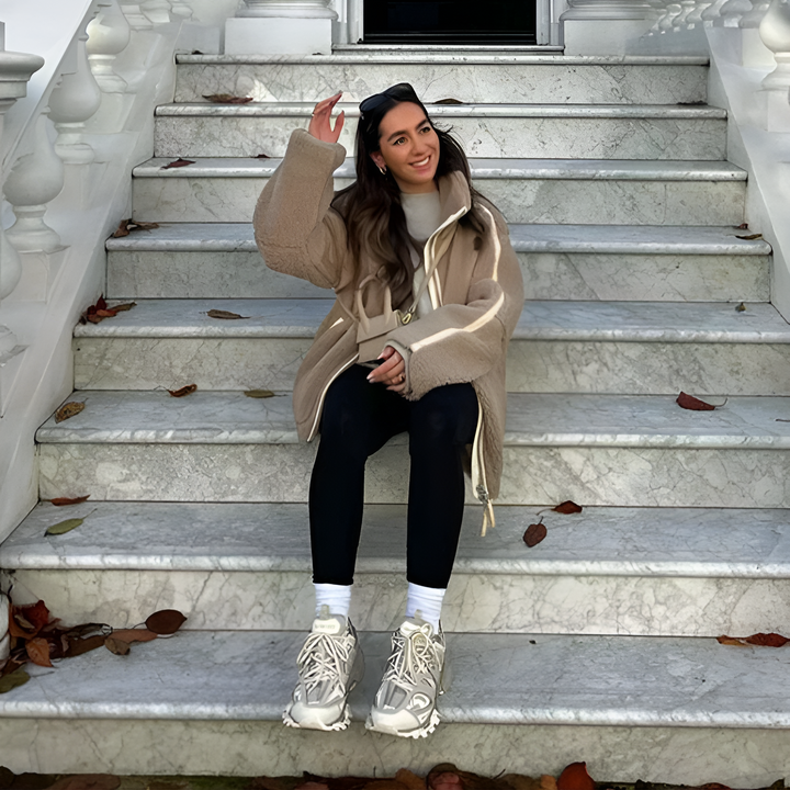 Karen | Teddyjacka Dam Fleece Oversized Ståkrage