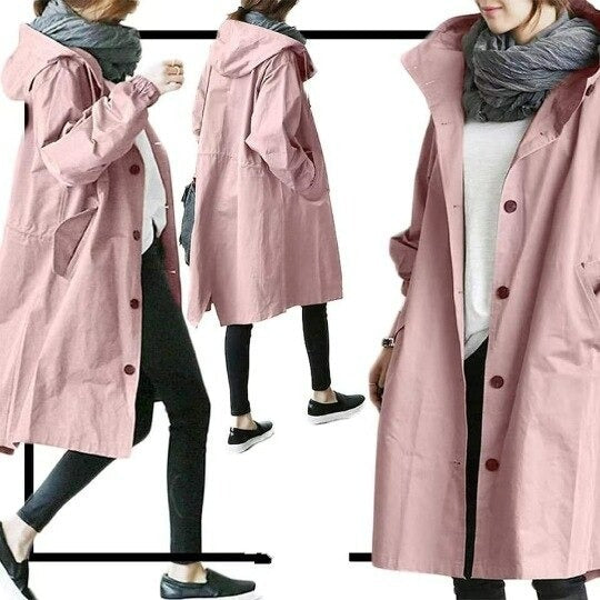 Hjördis | Trenchcoat Dam Vattenavvisande Knäppning