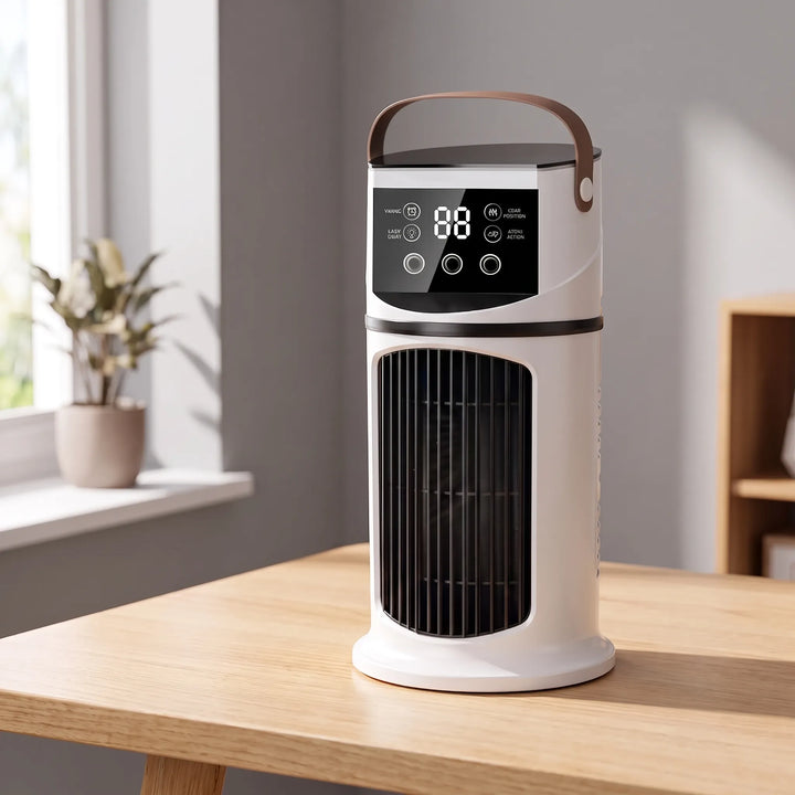 Portabel Luftkylare Med 400 Ml Vattentank Digital Display Och Timer