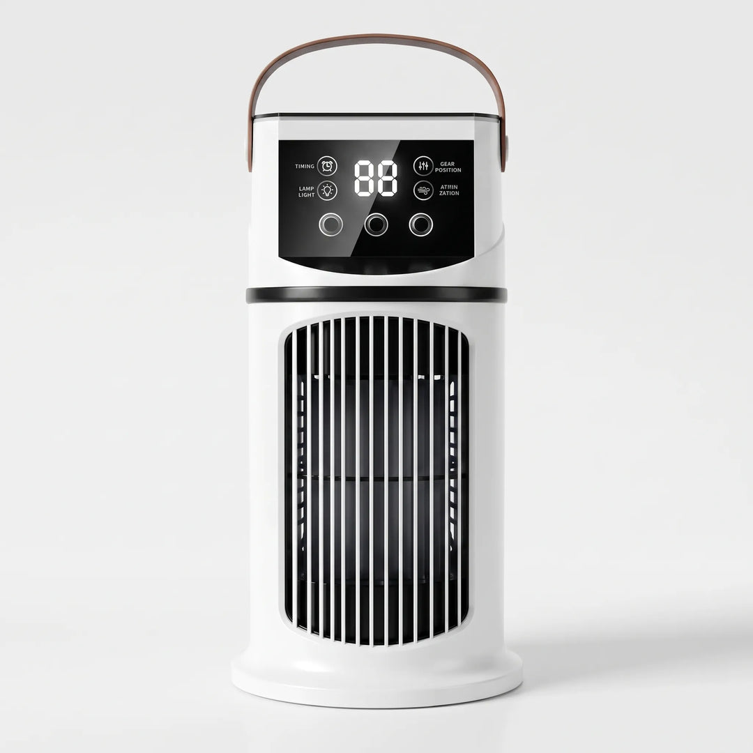Portabel Luftkylare Med 400 Ml Vattentank Digital Display Och Timer