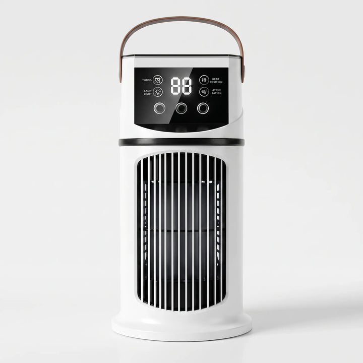 Portabel Luftkylare Med 400 Ml Vattentank Digital Display Och Timer