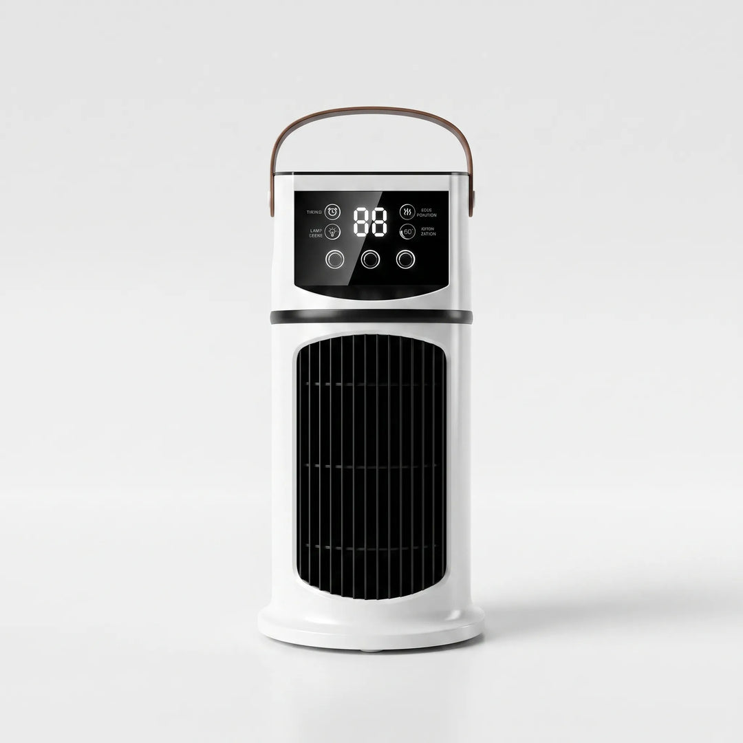 Portabel Luftkylare Med 400 Ml Vattentank Digital Display Och Timer