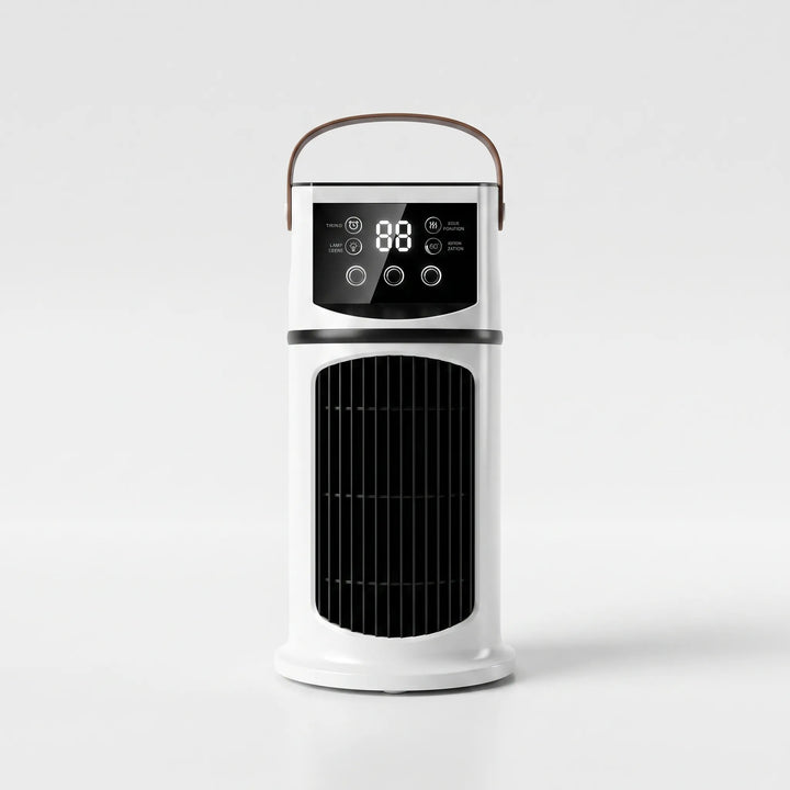 Portabel Luftkylare Med 400 Ml Vattentank Digital Display Och Timer