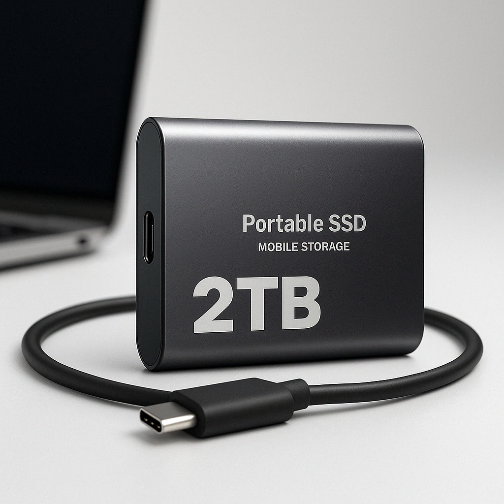Extern SSD 2 TB Med USB-C Och Överföringshastighet Upp Till 1050 MB/s
