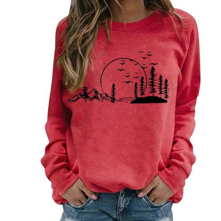 Brynhild | Sweatshirt Dam Naturmotiv Rund Hals Relaxed Fit