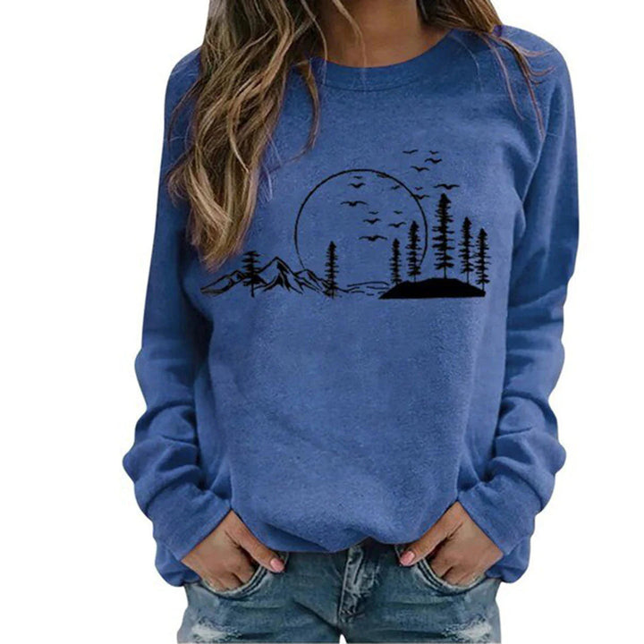 Brynhild | Sweatshirt Dam Naturmotiv Rund Hals Relaxed Fit