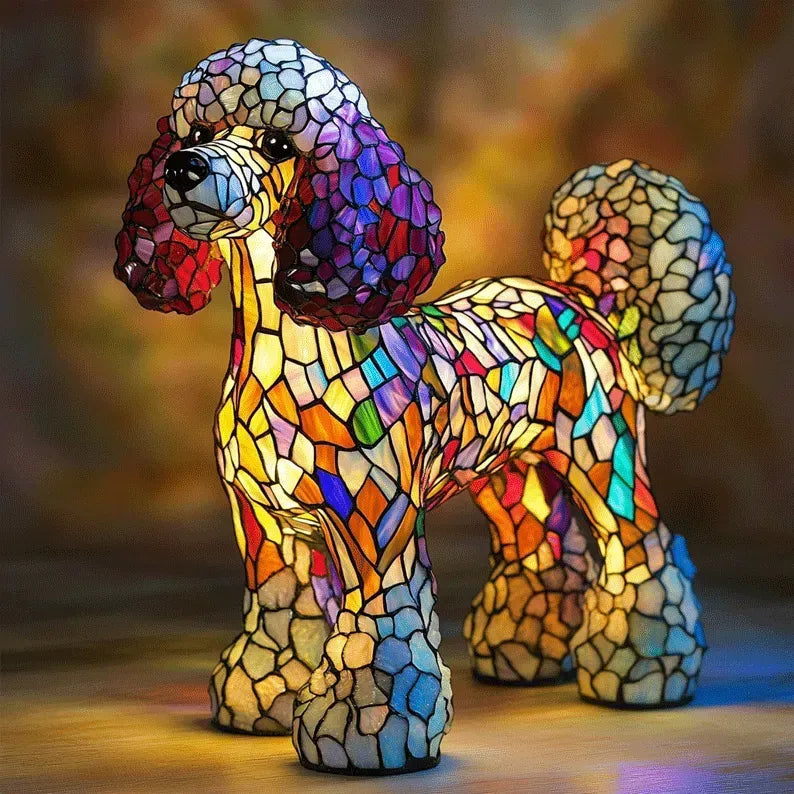 Dekorativ Hundlampa Med Varmvitt LED-Ljus Och Handgjord Design