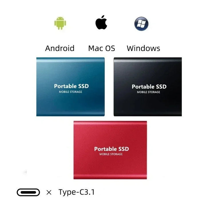 Kompakt Extern SSD Med USB 3.1 Och USB-C För Flexibel Fillagring