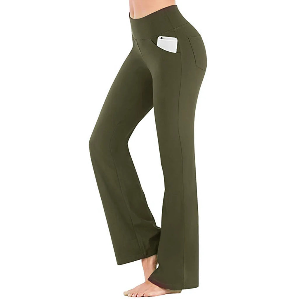 Emma | Byxor Dam Bootcut Hög Midja