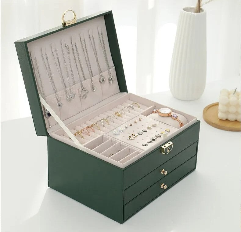 Elegant Smyckeskrin I Flernivådesign – Rymlig Förvaring För Smycken Och Accessoarer
