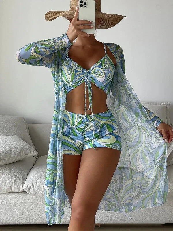 Wilma | Bikini Dam 3-Delat Set Med Shorts