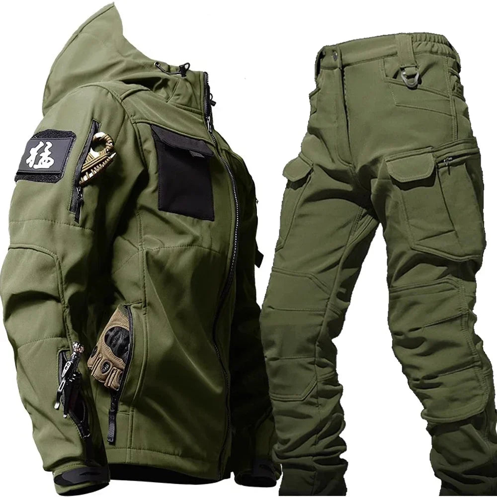 Runar | Taktiskt Set Herr Huvjacka Cargobyxor Multi-Pocket