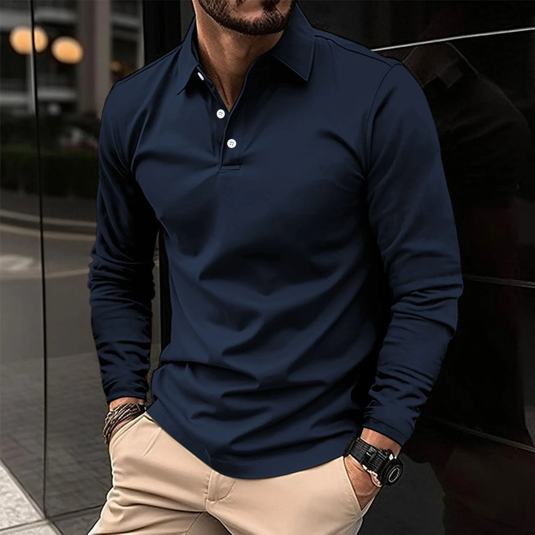 Erik | Långärmad Pikétröja Herr