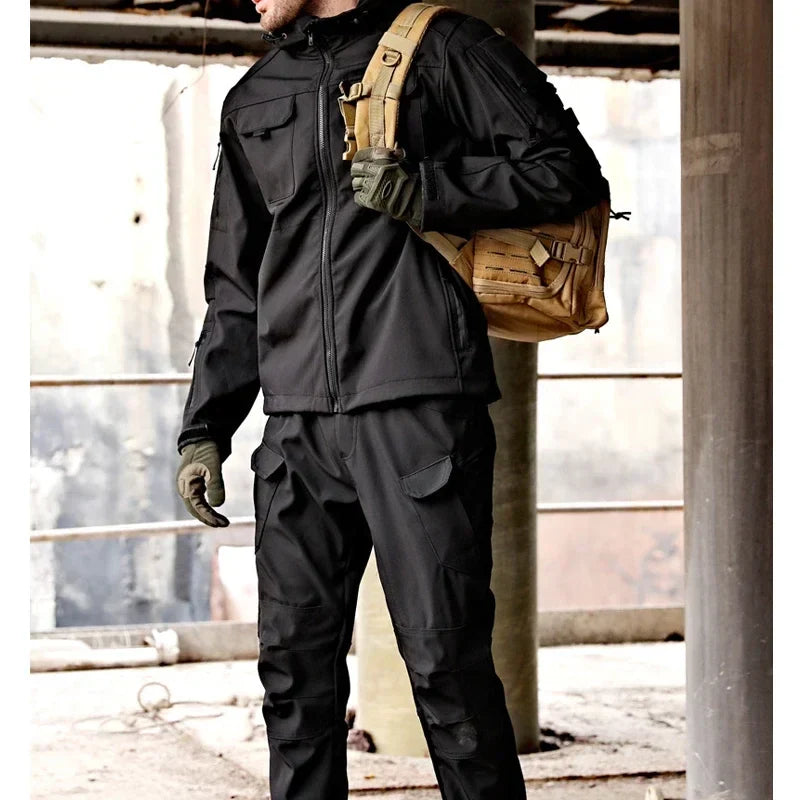 Runar | Taktiskt Set Herr Huvjacka Cargobyxor Multi-Pocket