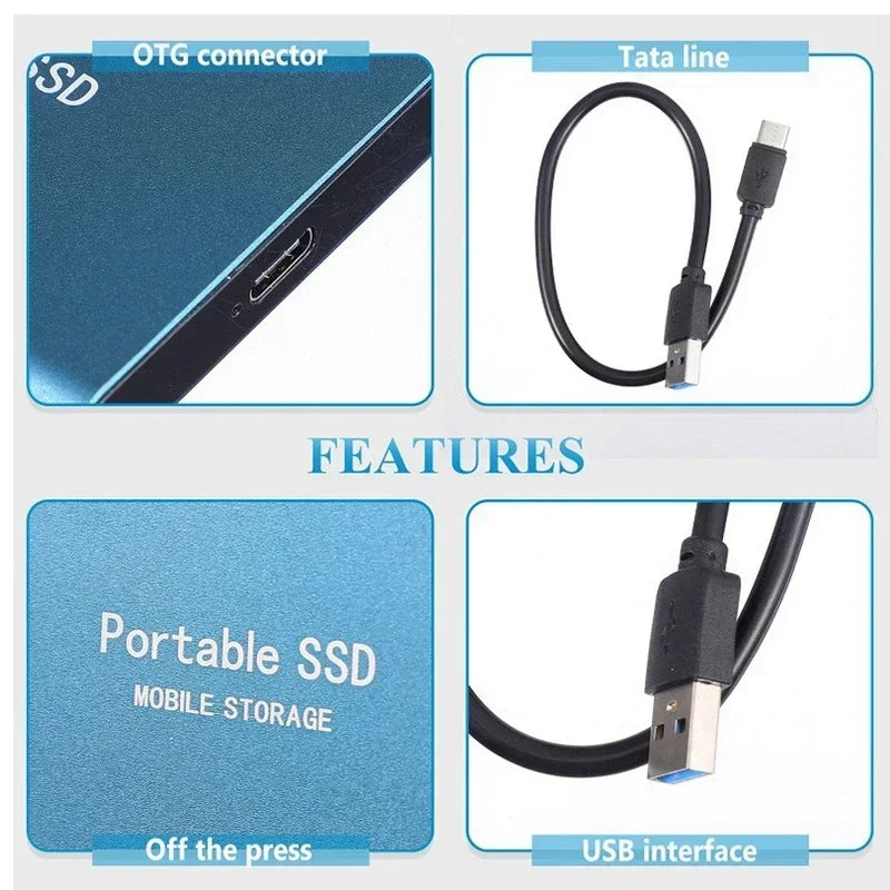 Kompakt Extern SSD Med USB 3.1 Och USB-C För Flexibel Fillagring
