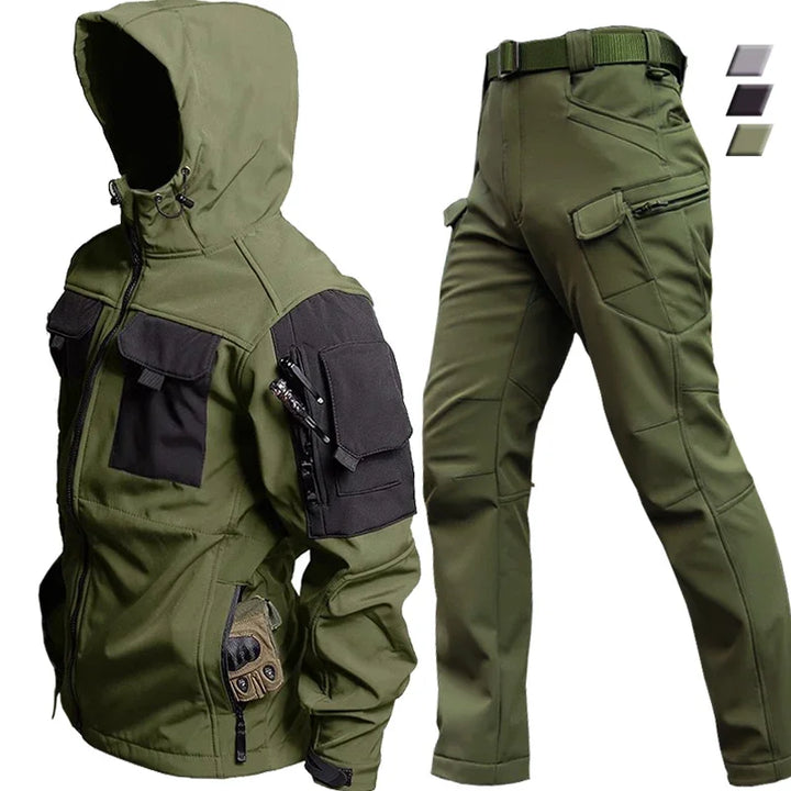 Runar | Taktiskt Set Herr Huvjacka Cargobyxor Multi-Pocket
