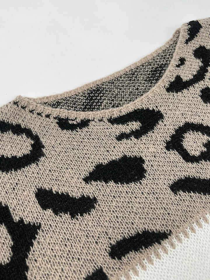 Leyla | Tröja Dam Leopardmönstrad Relaxed Fit