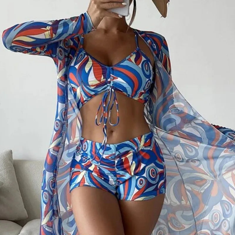 Wilma | Bikini Dam 3-Delat Set Med Shorts
