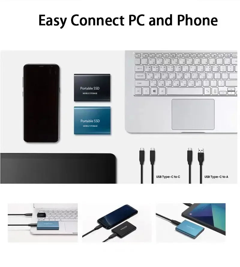 Kompakt Extern SSD Med USB 3.1 Och USB-C För Flexibel Fillagring