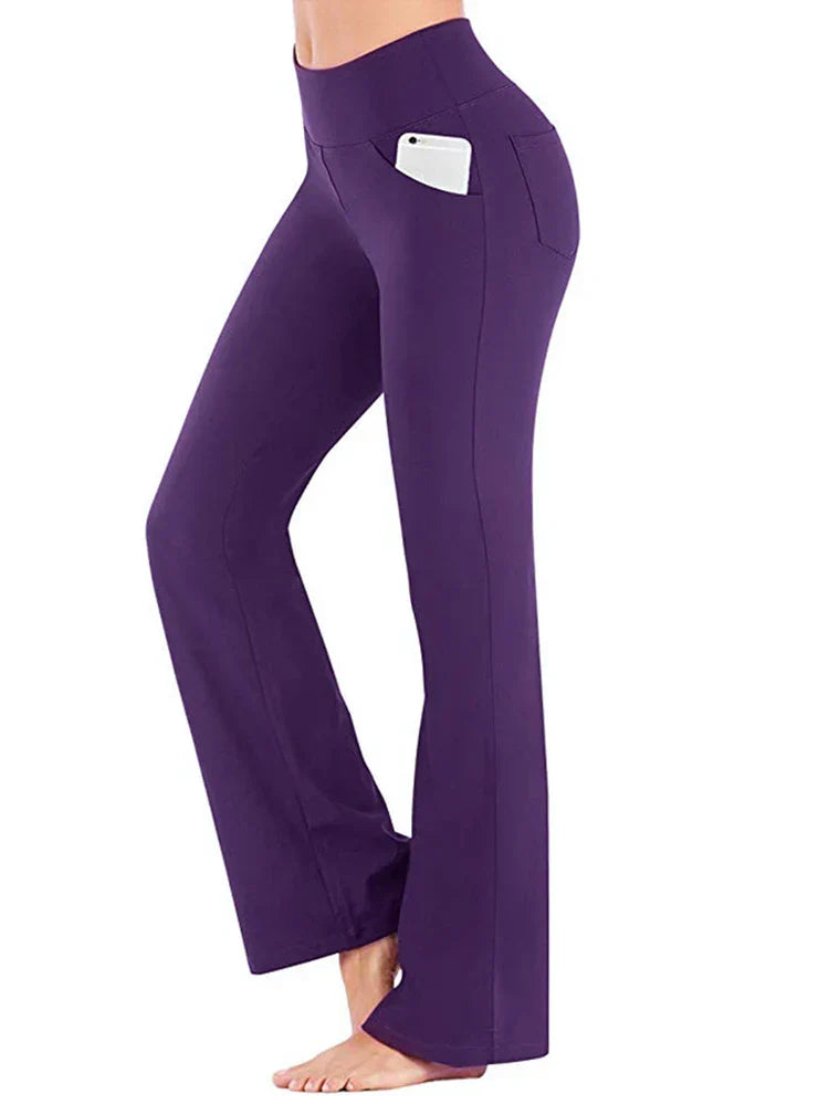 Emma | Byxor Dam Bootcut Hög Midja