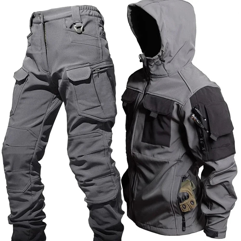 Runar | Taktiskt Set Herr Huvjacka Cargobyxor Multi-Pocket