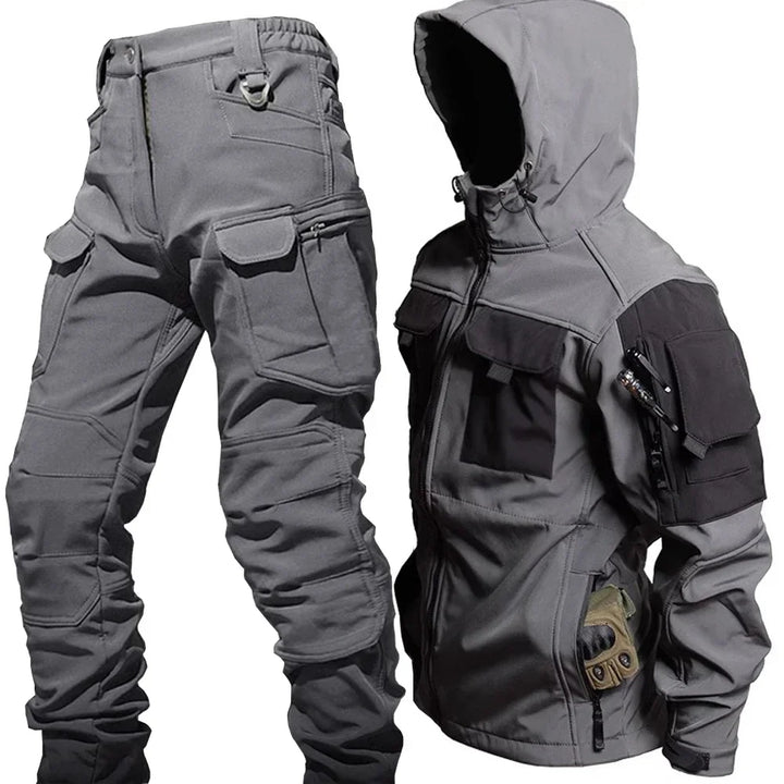 Runar | Taktiskt Set Herr Huvjacka Cargobyxor Multi-Pocket
