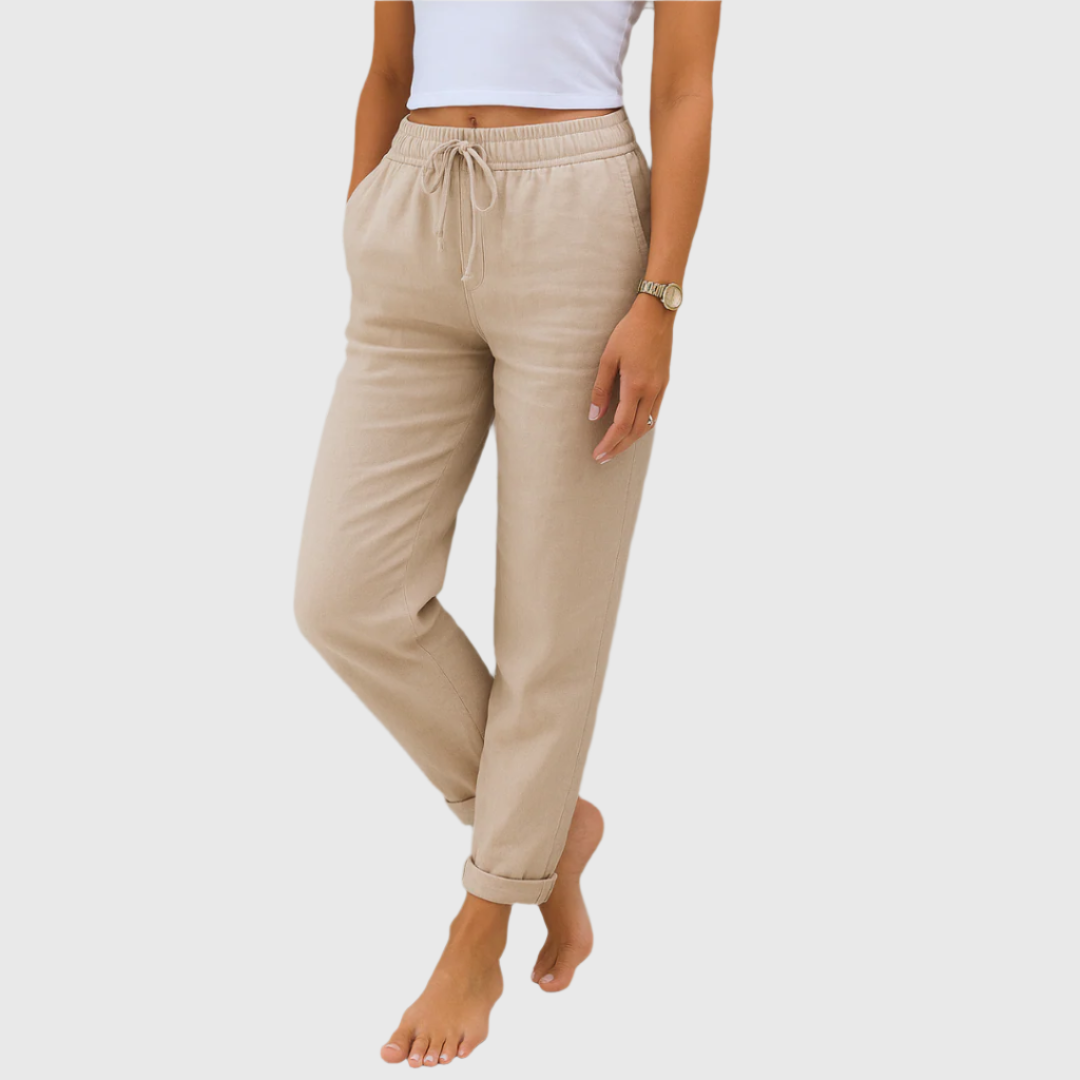 Byxor Dam Stretch Elastisk Midja