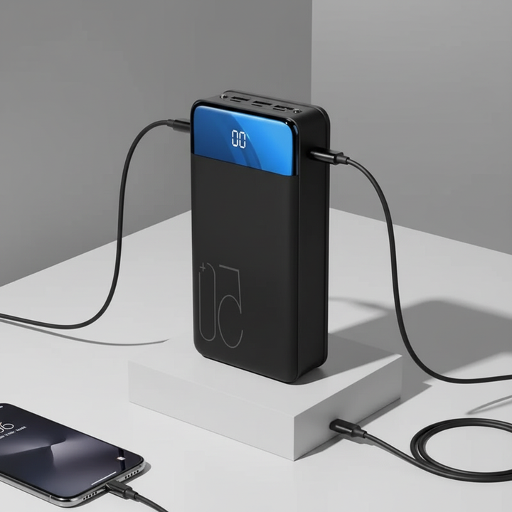 Powerbank Med Hög Kapacitet Och Flera Utgångar För Mobil, Surfplatta Och Laptop