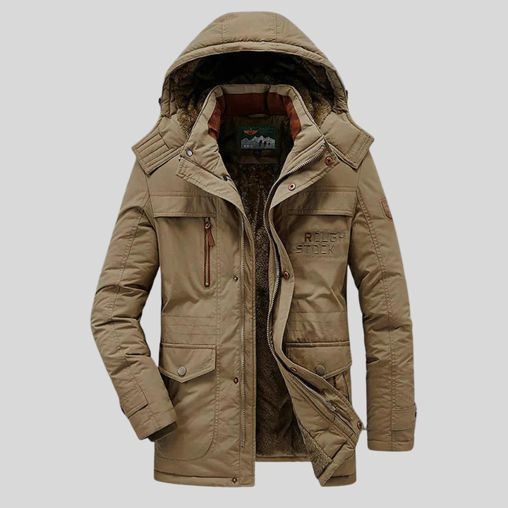 Jostein | Parka Herr Fleecefodrad Fuskpäls Multi-Pocket