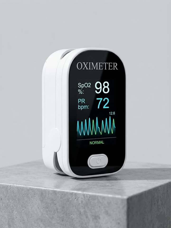 Digital Pulsoximeter Med OLED-Skärm För Mätning Av Syremättnad Och Puls