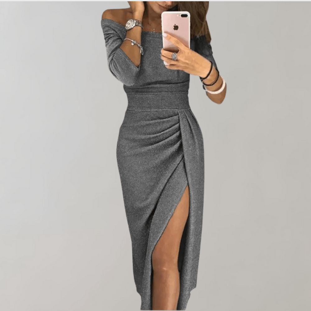 Emma | Maxiklänning Dam Off Shoulder Slits