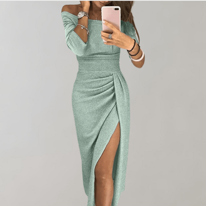 Emma | Maxiklänning Dam Off Shoulder Slits