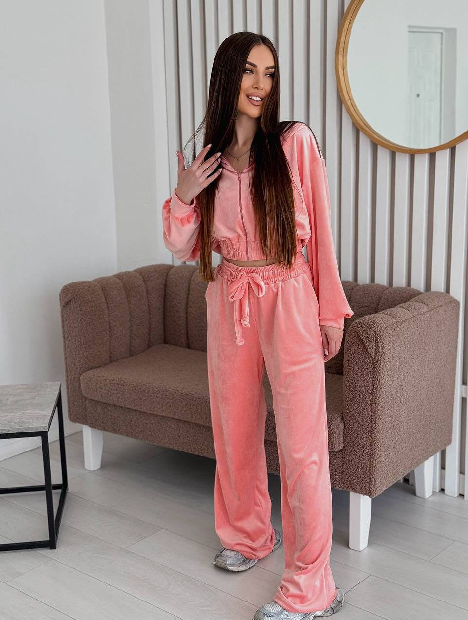 Nora | Velourset Dam 2-Delat Wide Leg