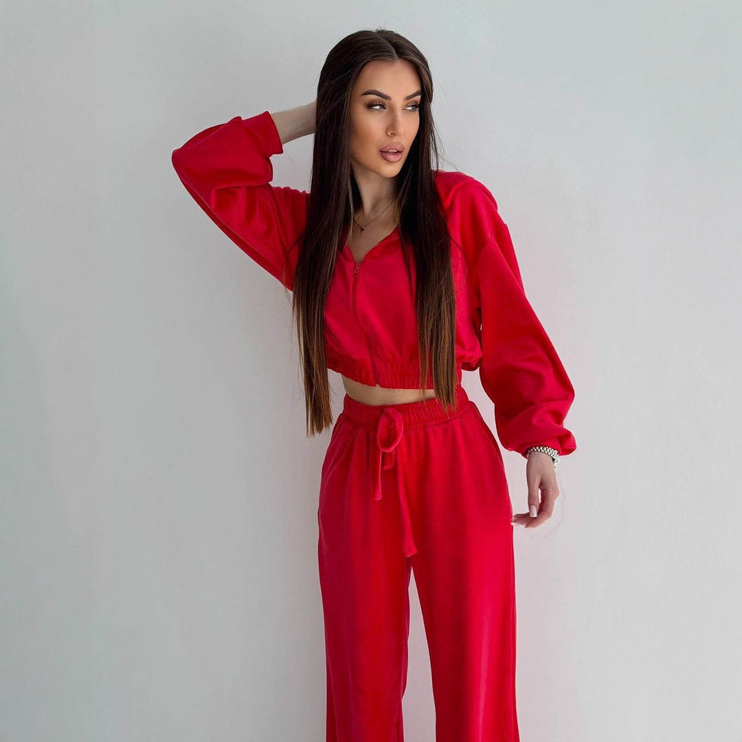 Nora | Velourset Dam 2-Delat Wide Leg