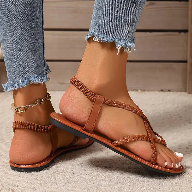 Tyra | Sandaler Dam Flätade Remmar