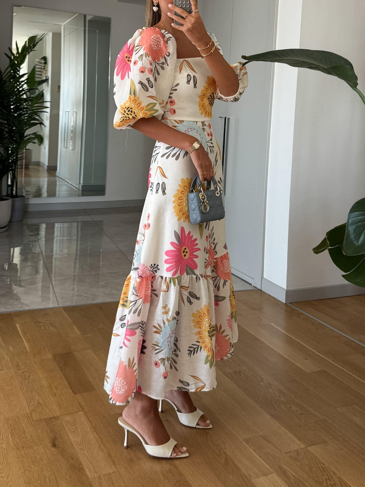 Filippa | Midiklänning Puffärm Elegant
