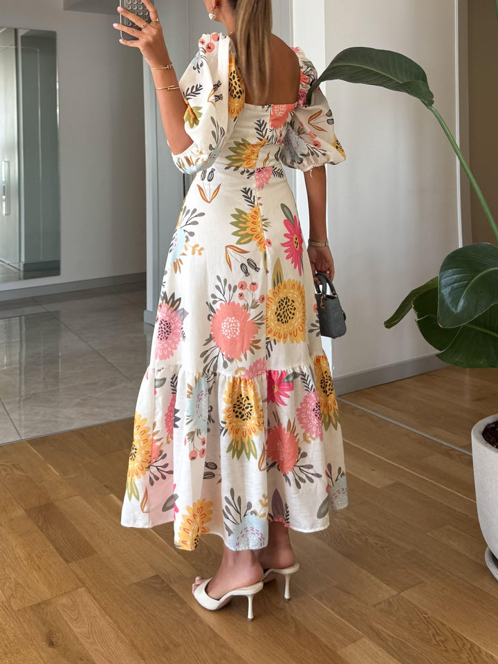 Filippa | Midiklänning Puffärm Elegant