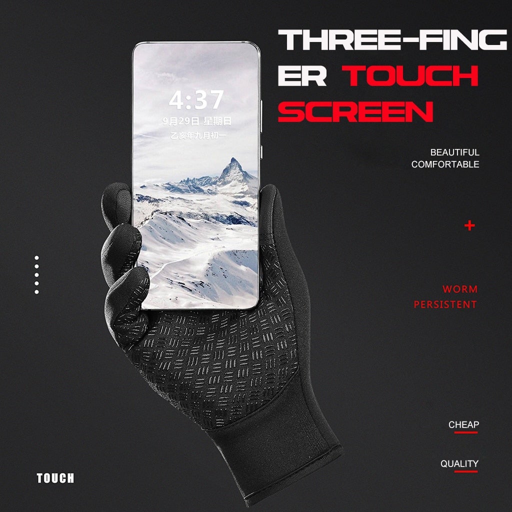 Vinterhandskar Med Värmande Foder Touchfunktion Och Greppvänlig Handflata