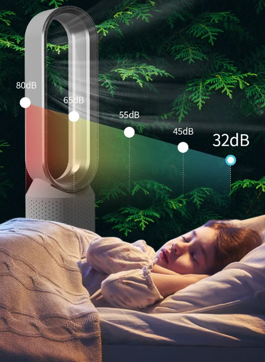 3-i-1 Luftkylare Med UV-Funktion Jonisering Och 90° Oscillering