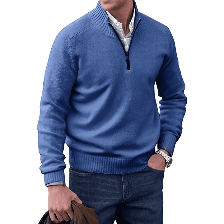 Filip | Stickad Tröja Herr Half Zip