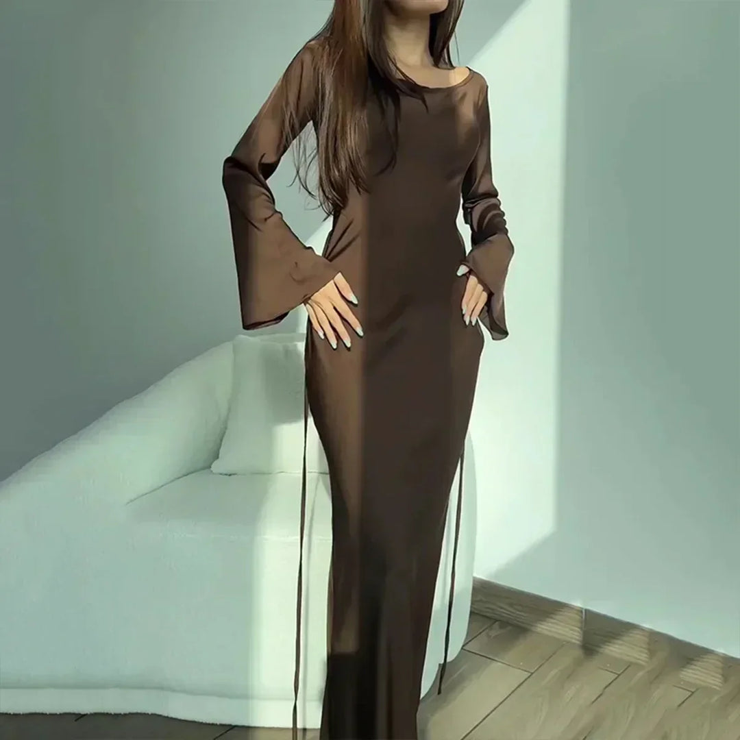 Astrid | Midiklänning Elegant Långärmad