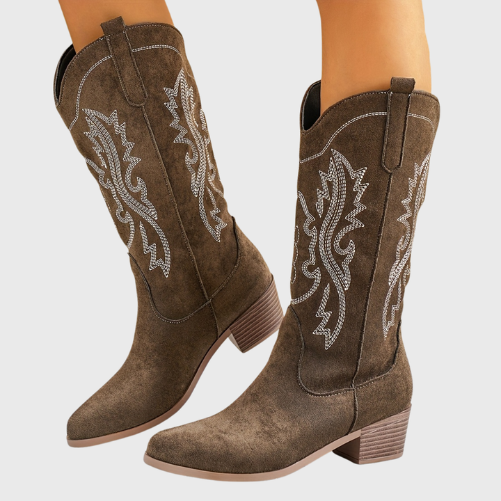 Embla | Westernboots Dam Med Broderade Detaljer