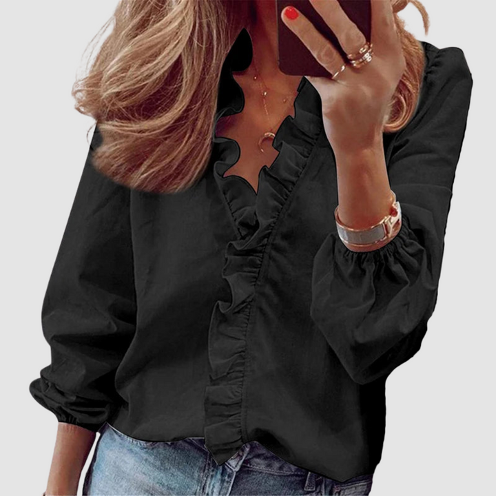 Rosalie | Blus Dam Blommig Volang