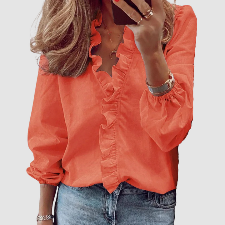 Rosalie | Blus Dam Blommig Volang
