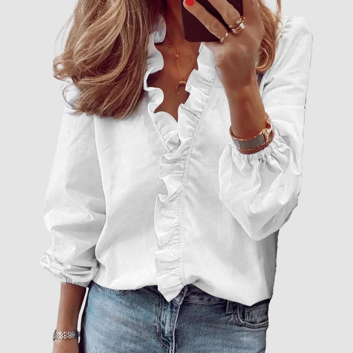Rosalie | Blus Dam Blommig Volang