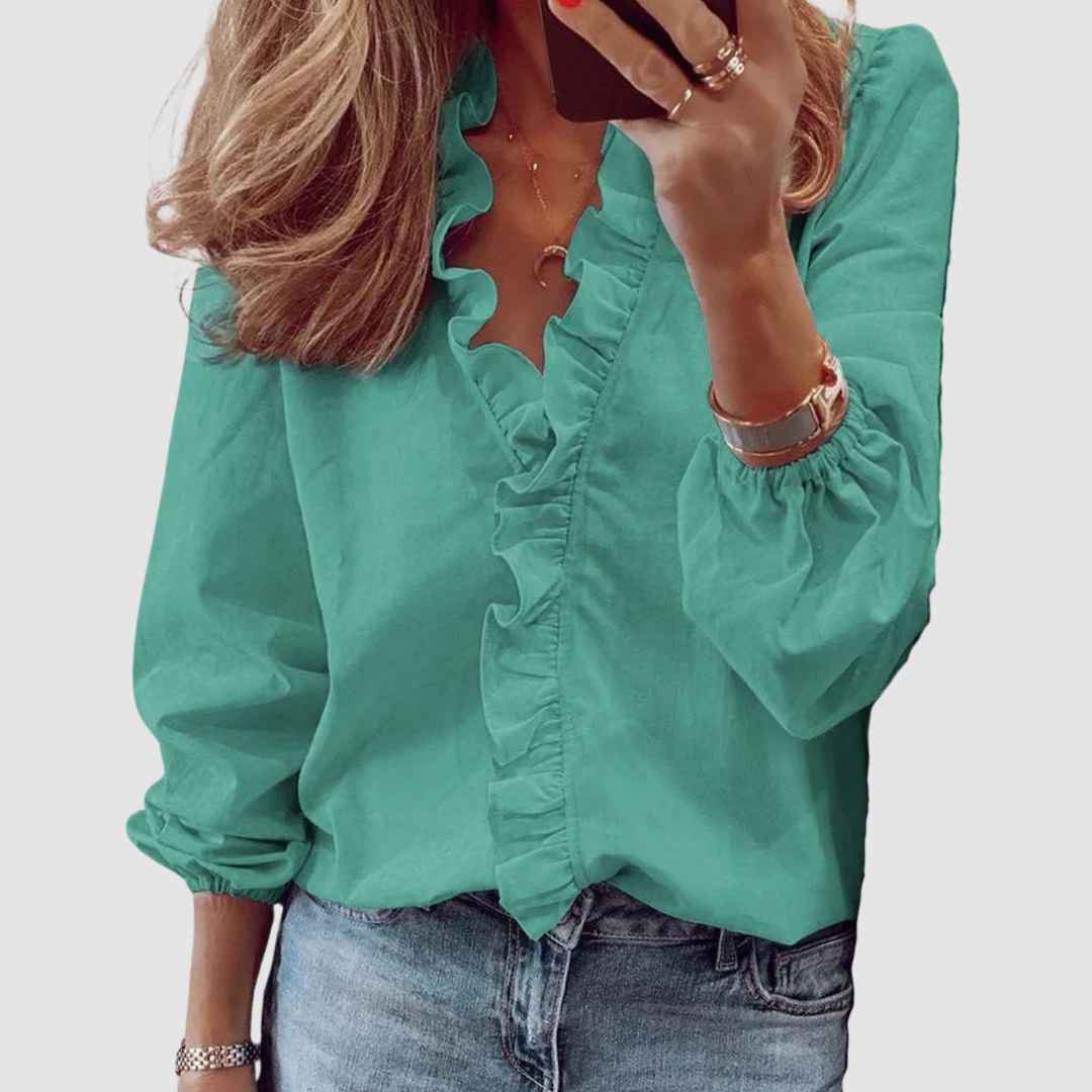 Rosalie | Blus Dam Blommig Volang