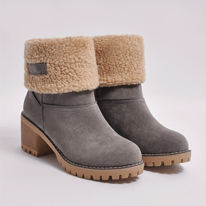 Freja | Fodrade ankelboots för dam med blockklack