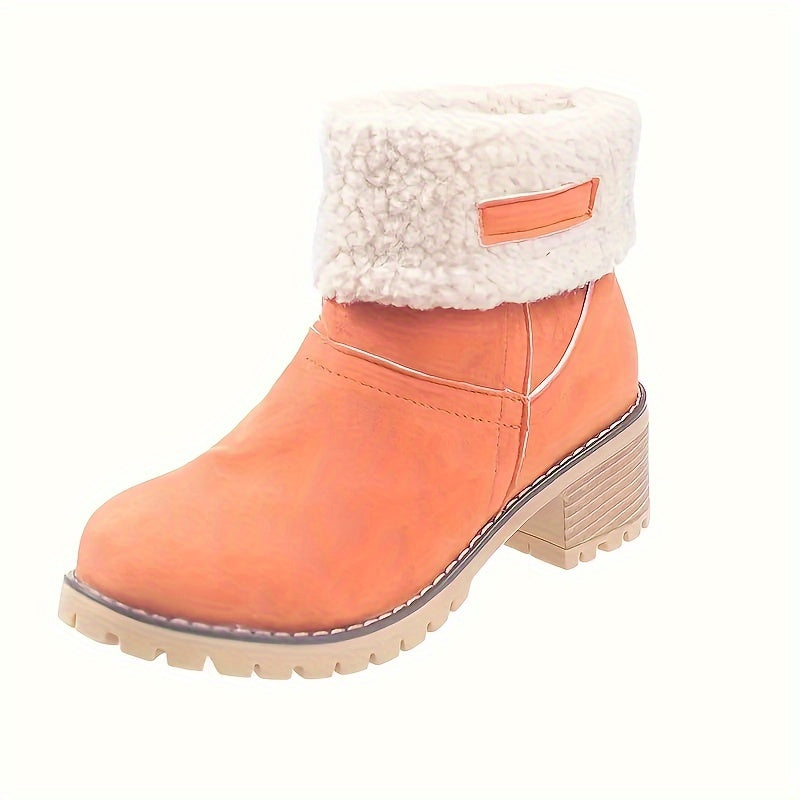 Freja | Fodrade ankelboots för dam med blockklack